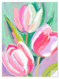 Sticker mural Three tulips