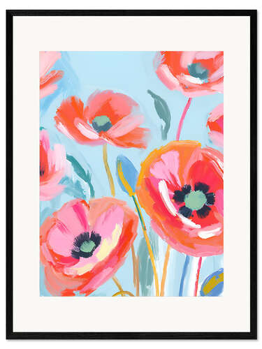 Impression artistique encadrée Poppies