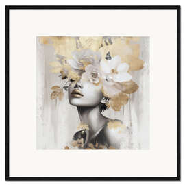 Gerahmter Kunstdruck Blattgold Amara