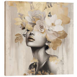 Obraz na drewnie Gold Leaf Amara - Bella Eve