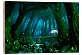 Obraz na drewnie Mononoke Forest - syntetyc