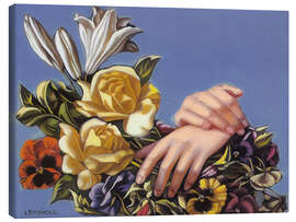 Canvas print Hands and Flowers, 1949 - Tamara de Lempicka