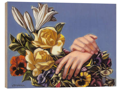 Quadro de madeira Hands and Flowers, 1949