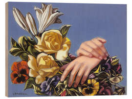 Quadro de madeira Hands and Flowers, 1949 - Tamara de Lempicka
