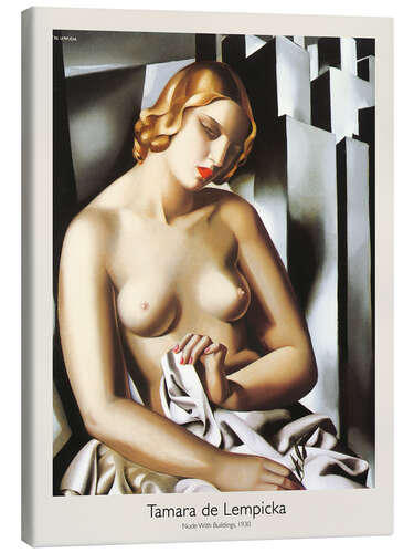 Lærredsbillede Nude With Buildings, 1930