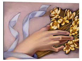 Quadro em alumínio Hand holding a spray of flowers, 1949 - Tamara de Lempicka