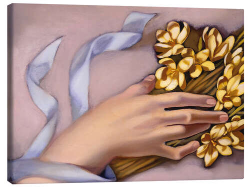 Lienzo Hand holding a spray of flowers, 1949