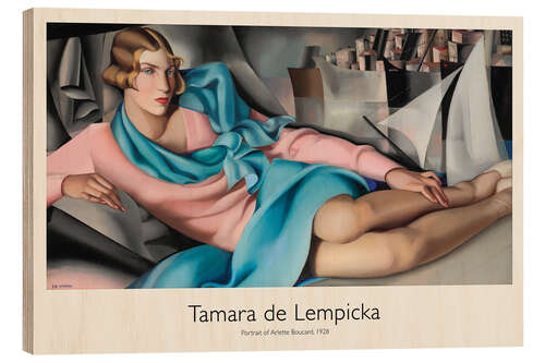 Tableau en bois Portrait of Arlette Boucard, 1928