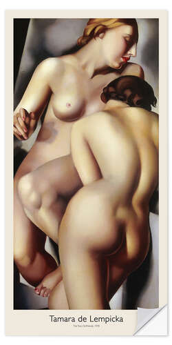 Vinilo para la pared The Two Girlfriends, 1930 - Tamara de Lempicka