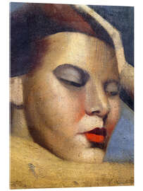 Akrylglastavla Woman's head - Tamara de Lempicka