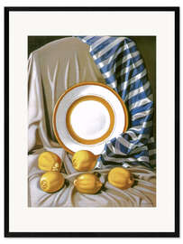 Impresión de arte enmarcada Still Life with Lemons and Plate - Tamara de Lempicka