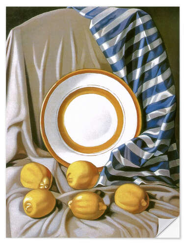 Wall sticker Still Life with Lemons and Plate