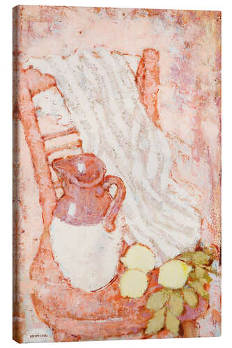 Canvas print Jug and Lemons on a Chair