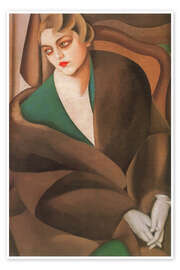 Wandbild Porträt von Baronin Renata Treves - Tamara de Lempicka