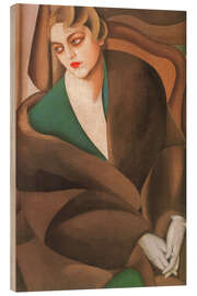 Holzbild Porträt von Baronin Renata Treves