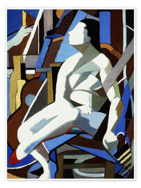 Wall print Model in Studio (abstract), 1960 - Tamara de Lempicka