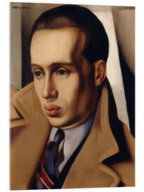 Acrylglasbild Porträt eines Mannes mit einem umgedrehten Kragen, 1931 - Tamara de Lempicka