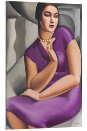 Tableau en aluminium Portrait of the Duchess of Valmy, 1924 - Tamara de Lempicka