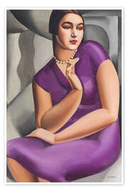 Veggbilde Portrait of the Duchess of Valmy, 1924 - Tamara de Lempicka