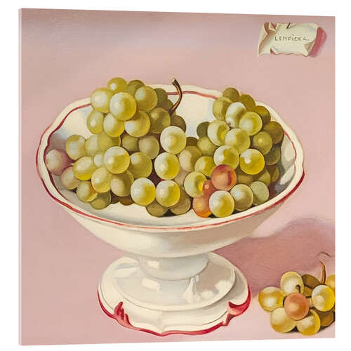 Acrylglasbild Schale mit Trauben, 1949