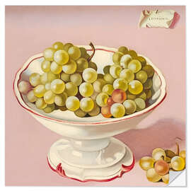 Sticker mural Bowl of Grapes, 1949 - Tamara de Lempicka