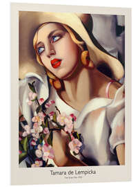 Stampa su PVC The Straw Hat, 1930 - Tamara de Lempicka