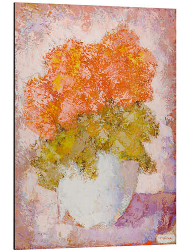 Aluminium print Orange Flowers in a vase, 1961