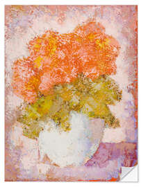 Adesivo murale Orange Flowers in a vase, 1961