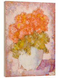 Obraz na drewnie Orange Flowers in a vase, 1961