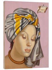 Obraz na drewnie The Grey Turban II, 1945 - Tamara de Lempicka