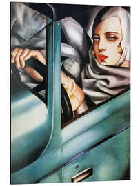 Cuadro de aluminio Autoportrait (Tamara in a Green Bugatti) - Tamara de Lempicka