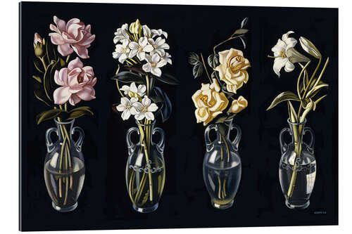 Cuadro de plexi-alu Cut Flowers in Vases (Four Paintings), 1938