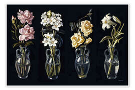 Poster Cut Flowers in Vases (Four Paintings), 1938