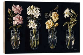 Hout print Cut Flowers in Vases (Four Paintings), 1938