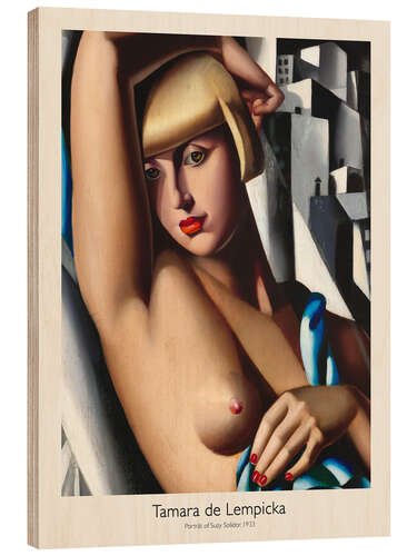 Trätavla Portrait of Suzy Solidor, 1933