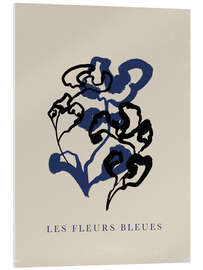 Tableau en verre acrylique Les Fleurs Bleues - treechild