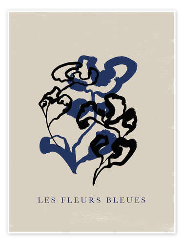 Poster Les Fleurs Bleues