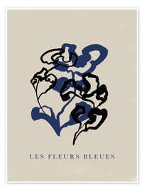 Wandbild Les Fleurs Bleues - treechild