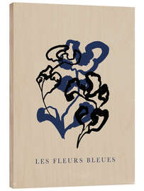 Holzbild Les Fleurs Bleues