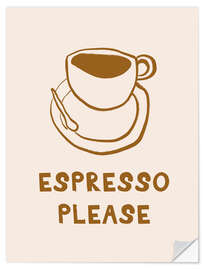 Wall sticker Espresso Please - treechild