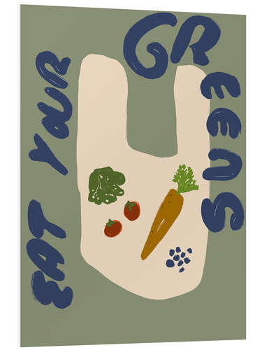 Cuadro de PVC Eat Your Greens No 2