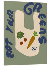 Cuadro de PVC Eat Your Greens No 2 - treechild
