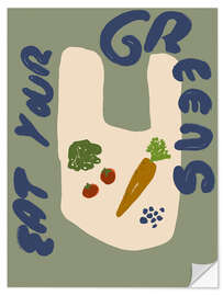 Sticker mural Eat Your Greens No 2 - treechild