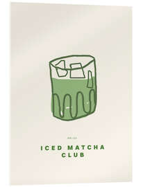 Tableau en verre acrylique Iced Matcha Club - treechild