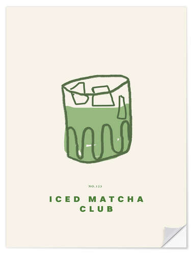 Sticker mural Iced Matcha Club