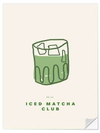 Sticker mural Iced Matcha Club - treechild