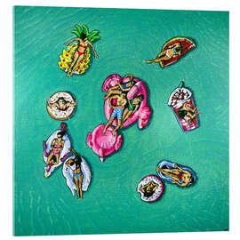 Tableau en verre acrylique Pool Party - Kate Kingdom