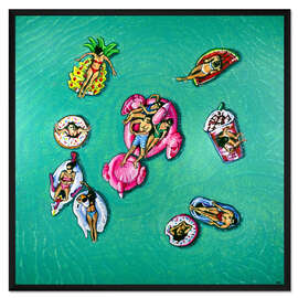 Gerahmter Kunstdruck Pool Party