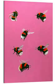 Aluminium print Happy Bumblebees