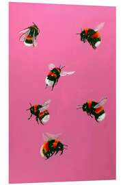 Quadro em PVC Happy Bumblebees